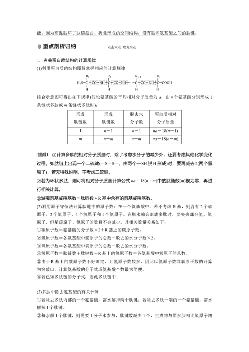 2022年高考生物一轮复习第1单元第3讲　蛋白质和核酸_新高考复习资料_2022年新高考复习资料_2022年一轮复习最新版_1.2022年高考生物一轮复习全国通用版