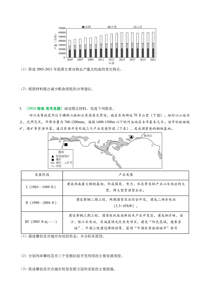 专题12高中地理综合题答题策略（原卷版）_2025年新高考资料_二轮复习_2025年高三地理高考二轮复习专项提升（新高考通用）3405802_题型专练