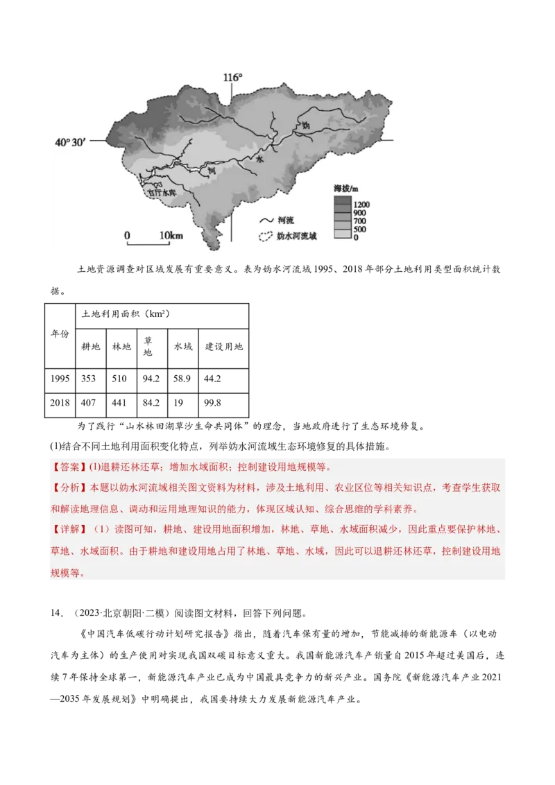 专题12人类与地理环境的协调发展（解析版）_2025年新高考资料_二轮复习_01高考语文等多个文件_2025年高三地理高考二轮复习专项提升_重点&middot;难点&middot;热点专练（分地区）_北京专用