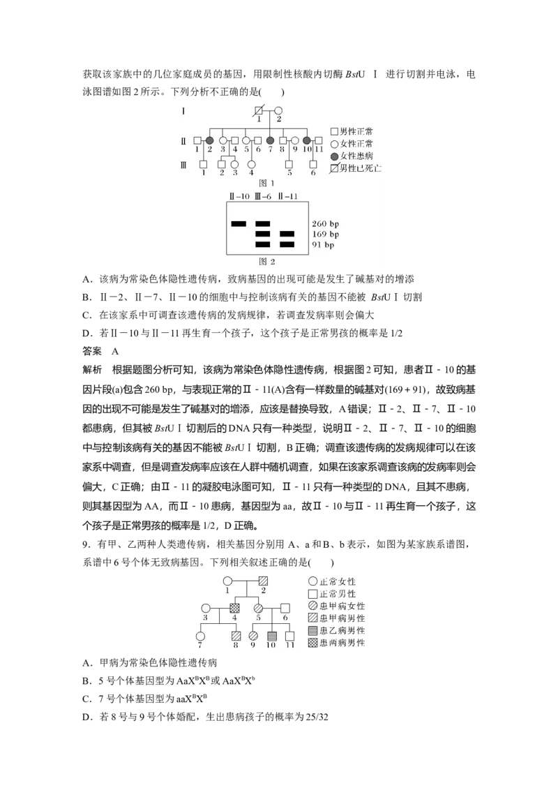 2023年高考生物二轮复习（全国版）第3篇考前特训专项二(四)遗传的基本规律与伴性遗传_通用版（老高考）复习资料_2023年复习资料_二轮复习_2023年高考生物二轮复习讲义+课件（全国版）