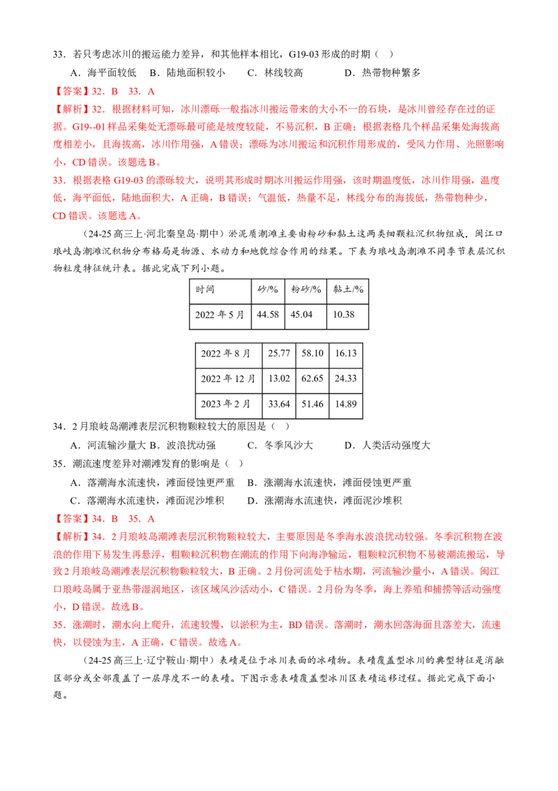 专题05地质地貌（练习）（解析版）_2025年新高考资料_二轮复习_01高考语文等多个文件_上好课2025年高考地理二轮复习讲练测（新高考通用）_第一部分专题突破