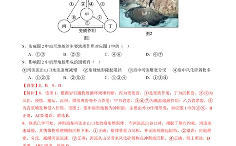 专题05地质地貌（练习）（解析版）_2025年新高考资料_二轮复习_01高考语文等多个文件_上好课2025年高考地理二轮复习讲练测（新高考通用）_第一部分专题突破