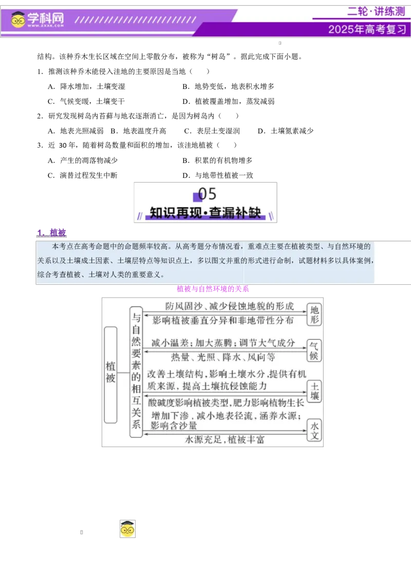 专题06自然地理环境的整体性与差异性（讲义）（原卷版）_2025年新高考资料_二轮复习_上好课2025年高考地理二轮复习讲练测（新高考通用）3381954