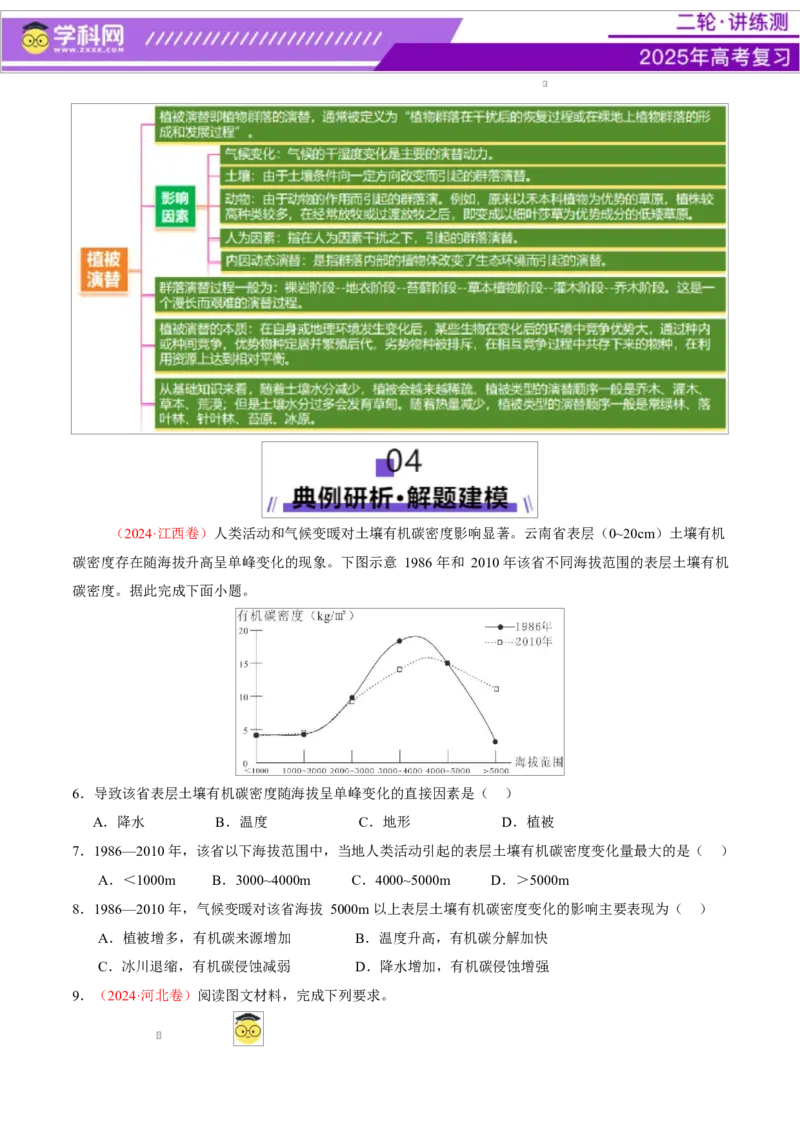 专题06自然地理环境的整体性与差异性（讲义）（原卷版）_2025年新高考资料_二轮复习_上好课2025年高考地理二轮复习讲练测（新高考通用）3381954