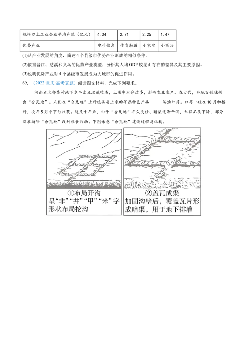 专题14世界地理和中国地理+原卷版_2025年新高考资料_二轮复习_2025年高三地理高考二轮复习专项提升（新高考通用）3405802_真题演练