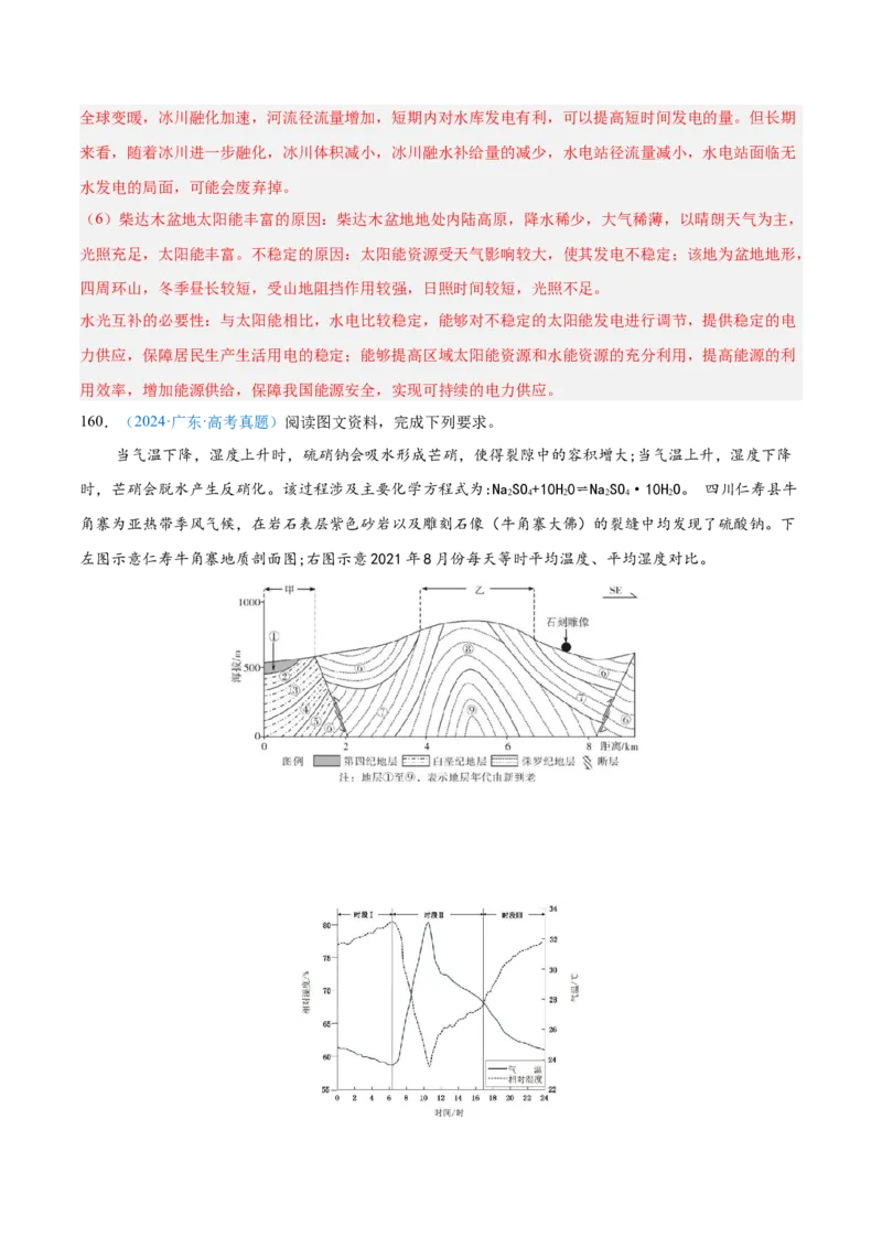 专题05地质地貌+解析版_2025年新高考资料_二轮复习_2025年高三地理高考二轮复习专项提升（新高考通用）3405802_真题演练