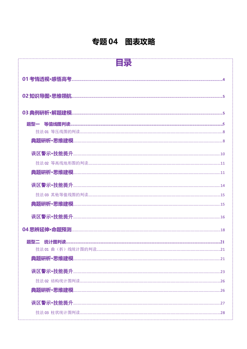 专题04图表攻略（讲义）（解析版）_2025年新高考资料_二轮复习_01高考语文等多个文件_2025年高三地理高考二轮复习专项提升_二轮讲义