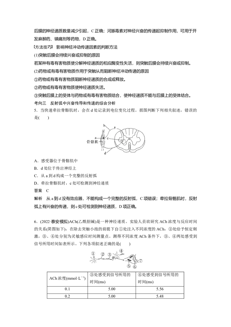 2023年高考生物一轮复习（全国版）第8单元第3课时　兴奋的产生、传导与传递_通用版（老高考）复习资料_2023年复习资料_一轮复习_2023年高考生物一轮复习讲义+课件（全国版）