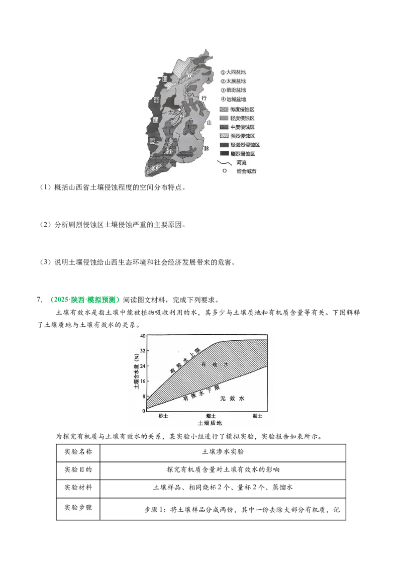 专题20土壤热点问题描述的方法技巧（原卷版）_2025年新高考资料_二轮复习_01高考语文等多个文件_2025年高三地理高考二轮复习专项提升_题型专练