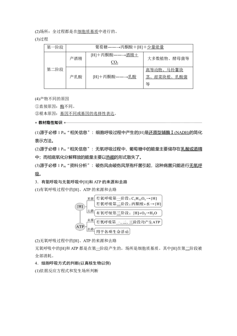 2023年高考生物一轮复习（全国版）第3单元第3课时　细胞呼吸的方式和过程_通用版（老高考）复习资料_2023年复习资料_一轮复习_2023年高考生物一轮复习讲义+课件（全国版）