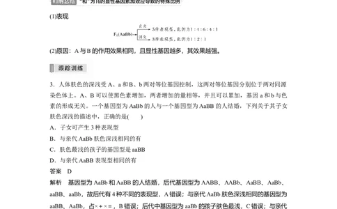 2022年高考生物一轮复习第5单元第15讲　热点题型四　自由组合定律中的特殊比例和实验探究_新高考复习资料_2022年新高考复习资料_2022年一轮复习最新版