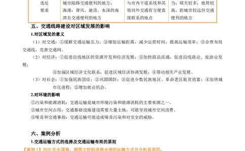 专题26交通布局的影响因素及交通对区域发展的影响描述方法与技巧（原卷版）_2025年新高考资料_二轮复习_01高考语文等多个文件