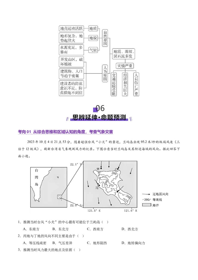 专题07自然灾害（讲义）（原卷版）_2025年新高考资料_二轮复习_01高考语文等多个文件_上好课2025年高考地理二轮复习讲练测（新高考通用）_第一部分专题突破