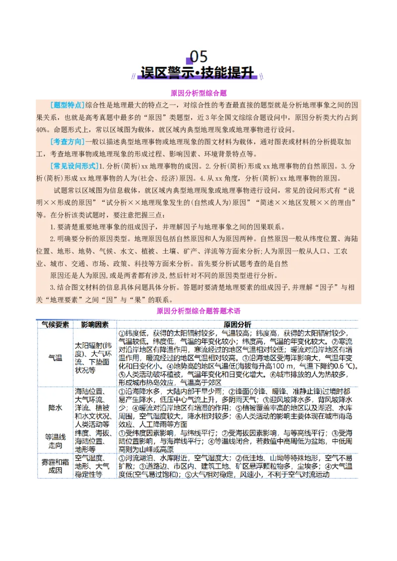 专题02非选择题攻略（讲义）（原卷版）_2025年新高考资料_二轮复习_上好课2025年高考地理二轮复习讲练测（新高考通用）3381954