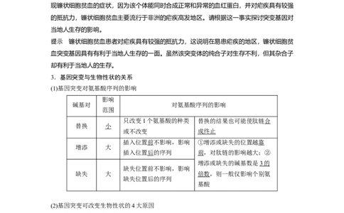 2023年高考生物一轮复习（新人教新高考）第7单元第1课时　基因突变和基因重组_新高考复习资料_2023年新高考复习资料_一轮复习_2023年新高考大一轮复习讲义