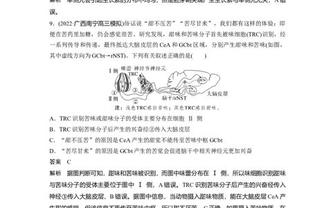 2023年高考生物二轮复习（全国版）第3篇考前特训专项二(六)个体稳态与调节_通用版（老高考）复习资料_2023年复习资料_二轮复习_2023年高考生物二轮复习讲义+课件（全国版）