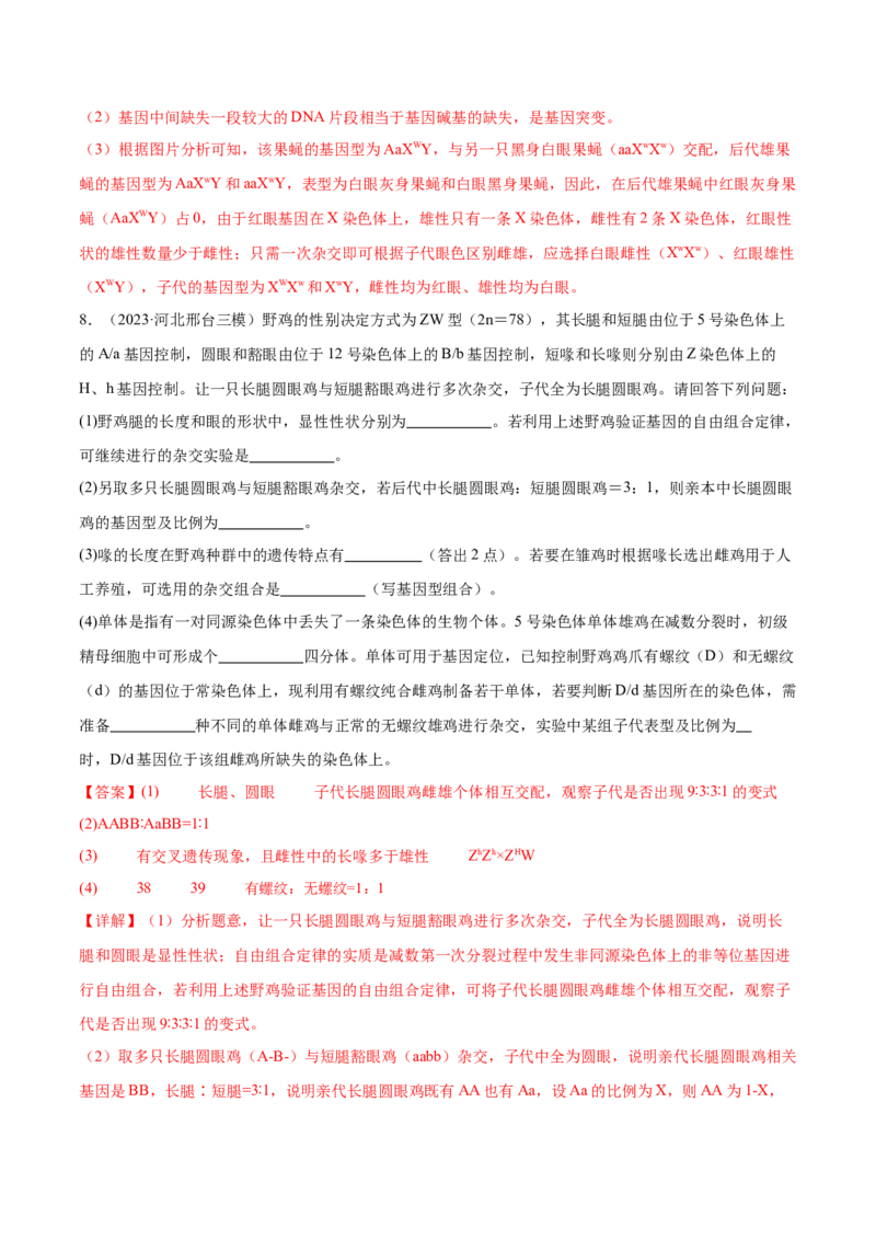 第08讲伴性遗传和人类遗传病（讲义）（解析版）_2024年新高考资料_2.2024二轮复习_2024年高考生物二轮复习讲练测（新教材新高考）