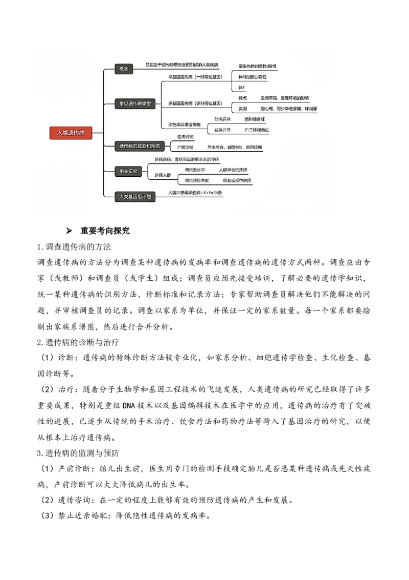 第08讲伴性遗传和人类遗传病（讲义）（解析版）_2024年新高考资料_2.2024二轮复习_2024年高考生物二轮复习讲练测（新教材新高考）
