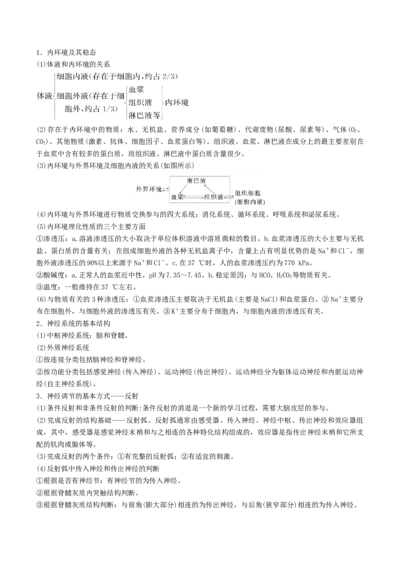 押第22题稳态与调节模块（解析版）_2024年新高考资料_5.2024三轮冲刺_备战2024年高考生物临考题号押题（辽宁、黑龙江、吉林专用）322857720