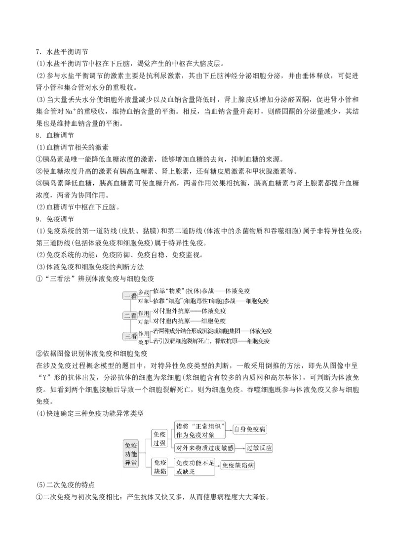 押第22题稳态与调节模块（解析版）_2024年新高考资料_5.2024三轮冲刺_备战2024年高考生物临考题号押题（辽宁、黑龙江、吉林专用）322857720