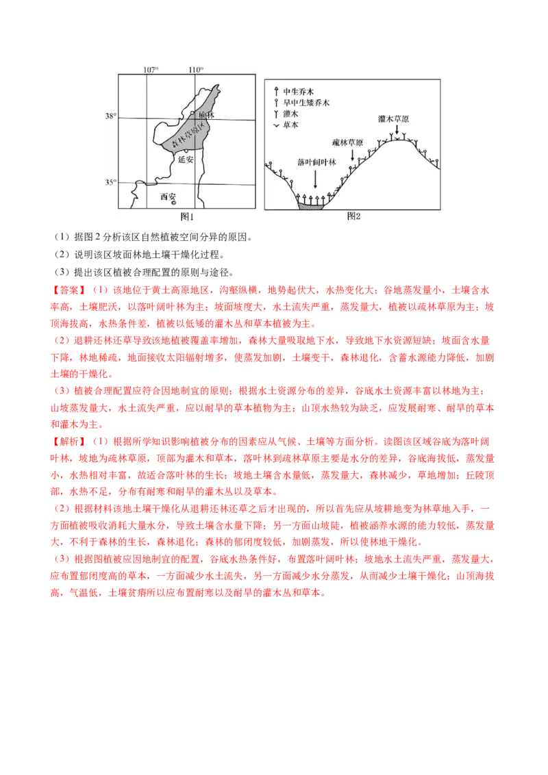 专题19生物与地理环境相互关系的分析描述（解析版）_2025年新高考资料_二轮复习_01高考语文等多个文件_2025年高考地理二轮热点题型归纳与变式演练（新高考通用）