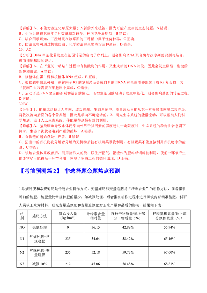 生物-2024年高考考前最后一课_2024年新高考资料_5.2024三轮冲刺_生物（含PDF版，可直接打印）-2024年高考考前最后一课