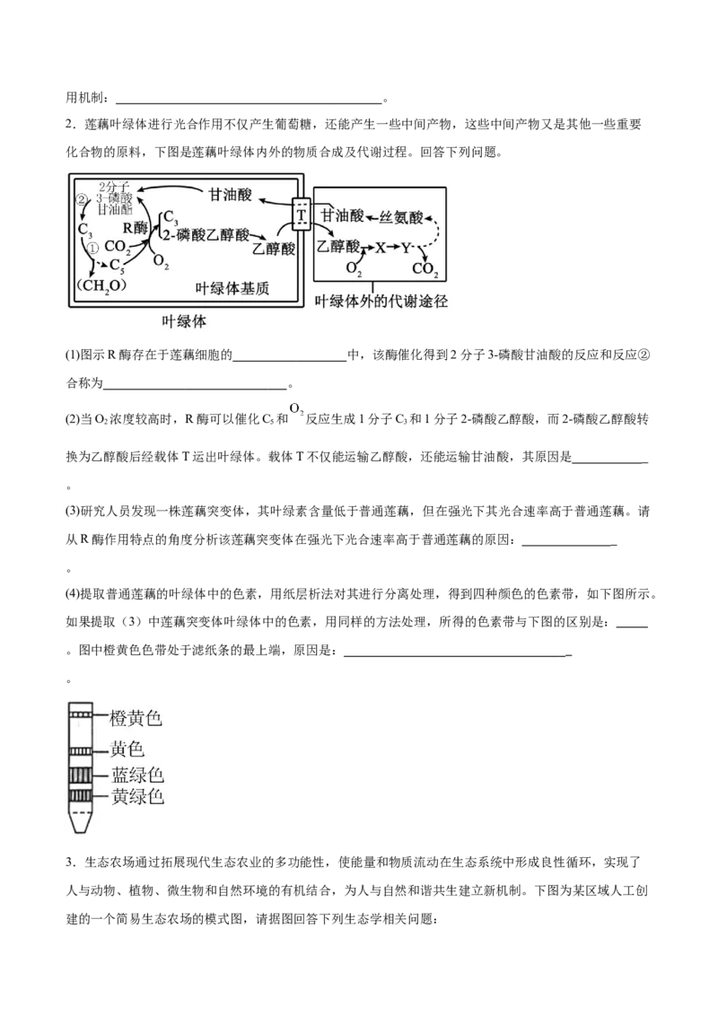 生物-2024年高考考前最后一课_2024年新高考资料_5.2024三轮冲刺_生物（含PDF版，可直接打印）-2024年高考考前最后一课