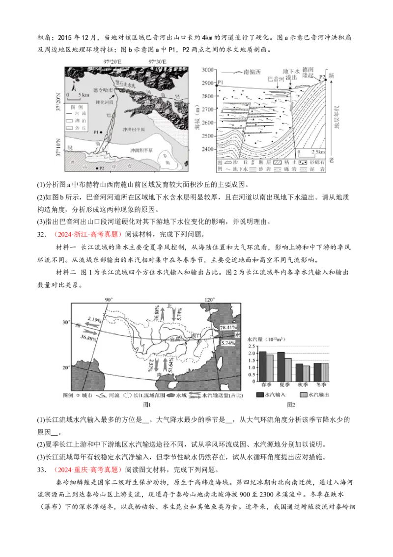 专题04水体运动（练习）（原卷版）_2025年新高考资料_二轮复习_上好课2025年高考地理二轮复习讲练测（新高考通用）3381954