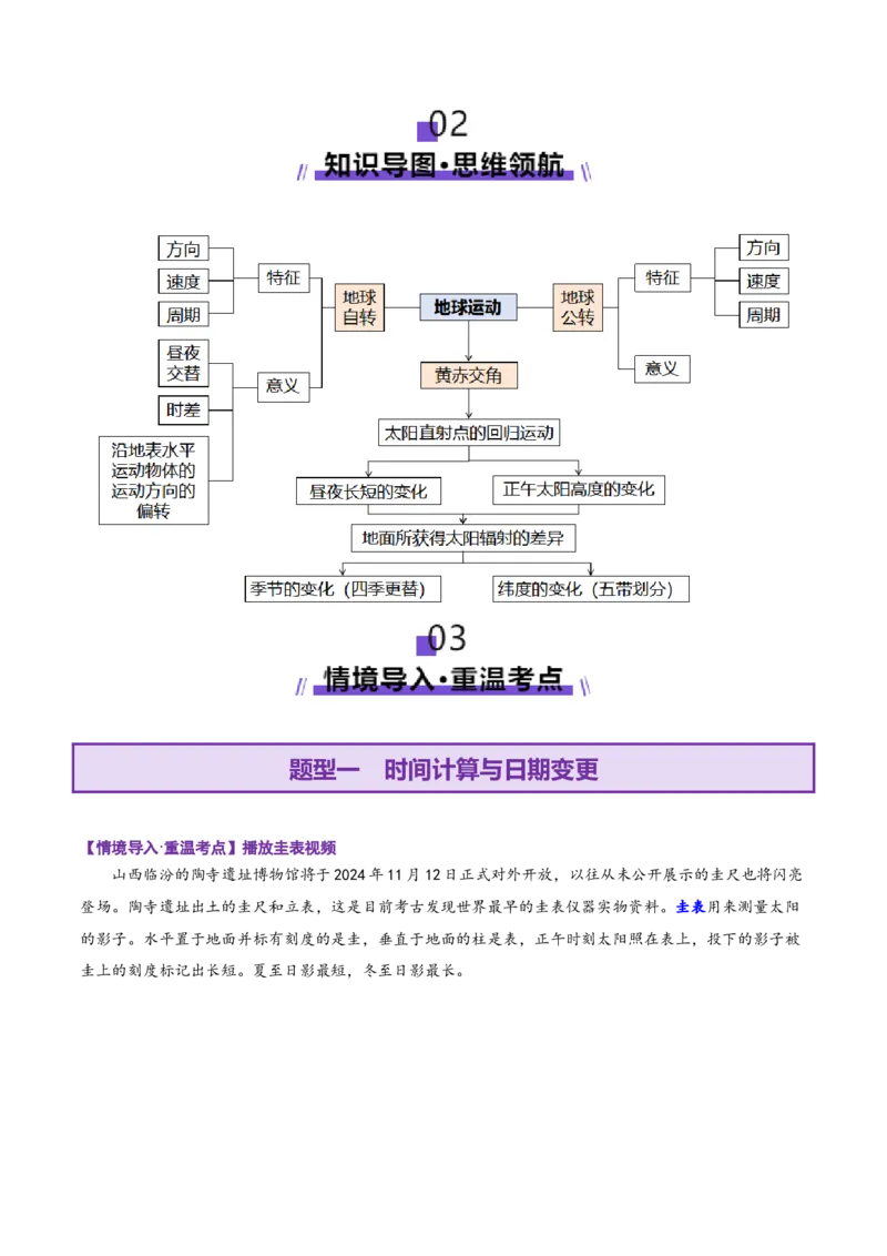 专题02地球运动（讲义）（解析版）更新_2025年新高考资料_二轮复习_01高考语文等多个文件_2025年高三地理高考二轮复习专项提升_二轮讲义