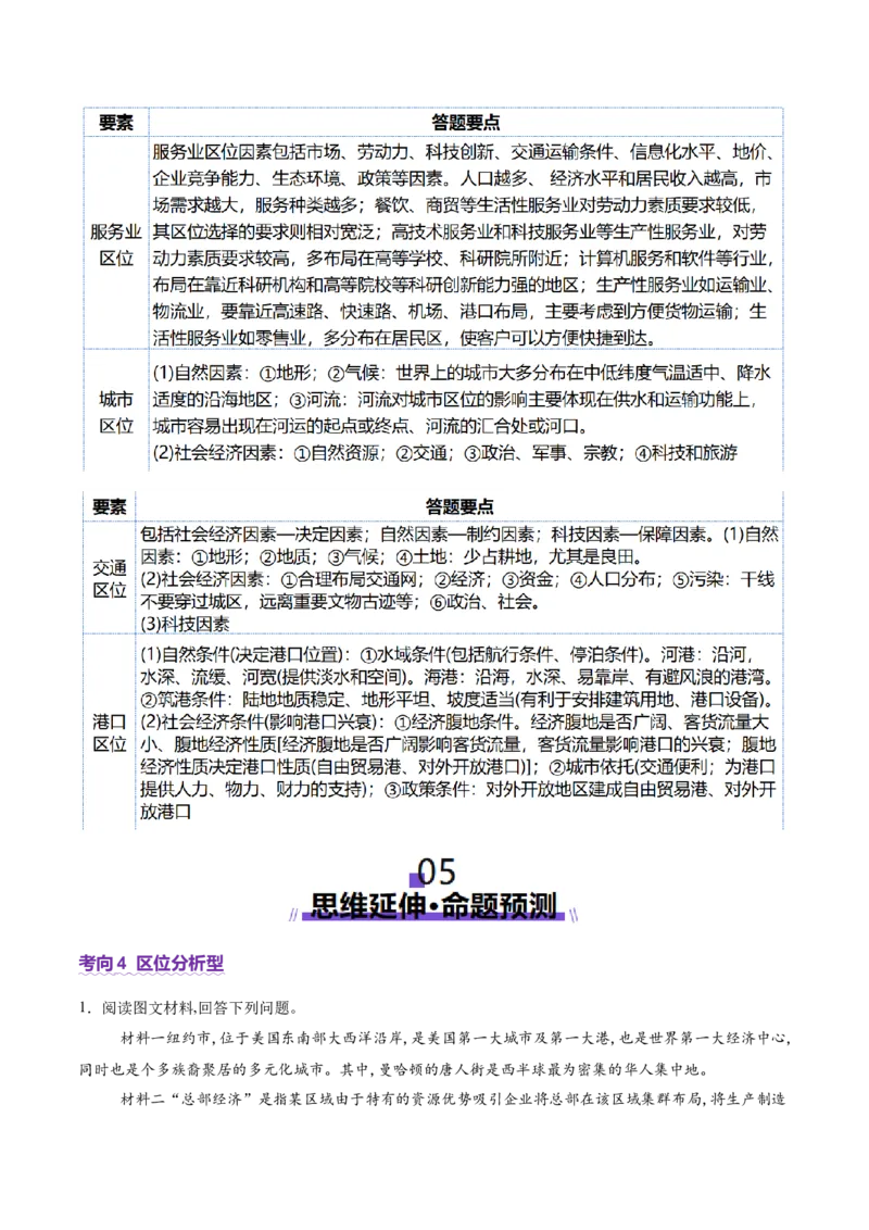专题02非选择题攻略（讲义）（原卷版）_2025年新高考资料_二轮复习_01高考语文等多个文件_2025年高三地理高考二轮复习专项提升_二轮讲义