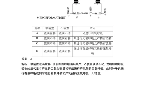 热点微练5细胞呼吸方式的判断(尖子生特训)_2024年新高考资料_1.2024一轮复习_2024年高考生物一轮复习讲义（新人教版）_另附1套Word版题库_必修1_第三单元细胞的能量供应和利用