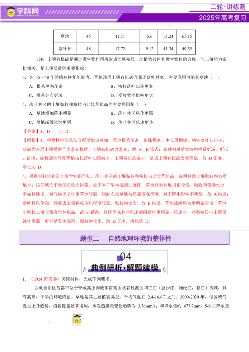 专题06自然地理环境的整体性与差异性（讲义）（解析版）_2025年新高考资料_二轮复习_上好课2025年高考地理二轮复习讲练测（新高考通用）3381954