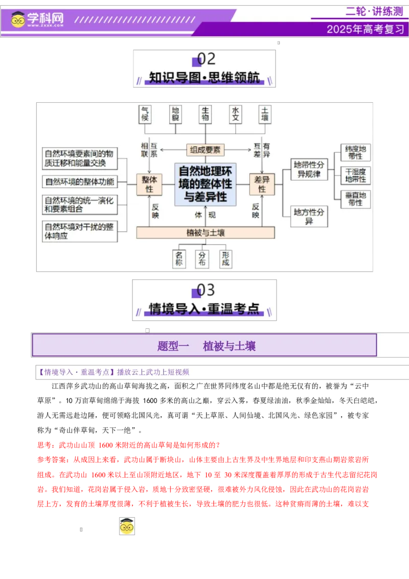 专题06自然地理环境的整体性与差异性（讲义）（解析版）_2025年新高考资料_二轮复习_上好课2025年高考地理二轮复习讲练测（新高考通用）3381954
