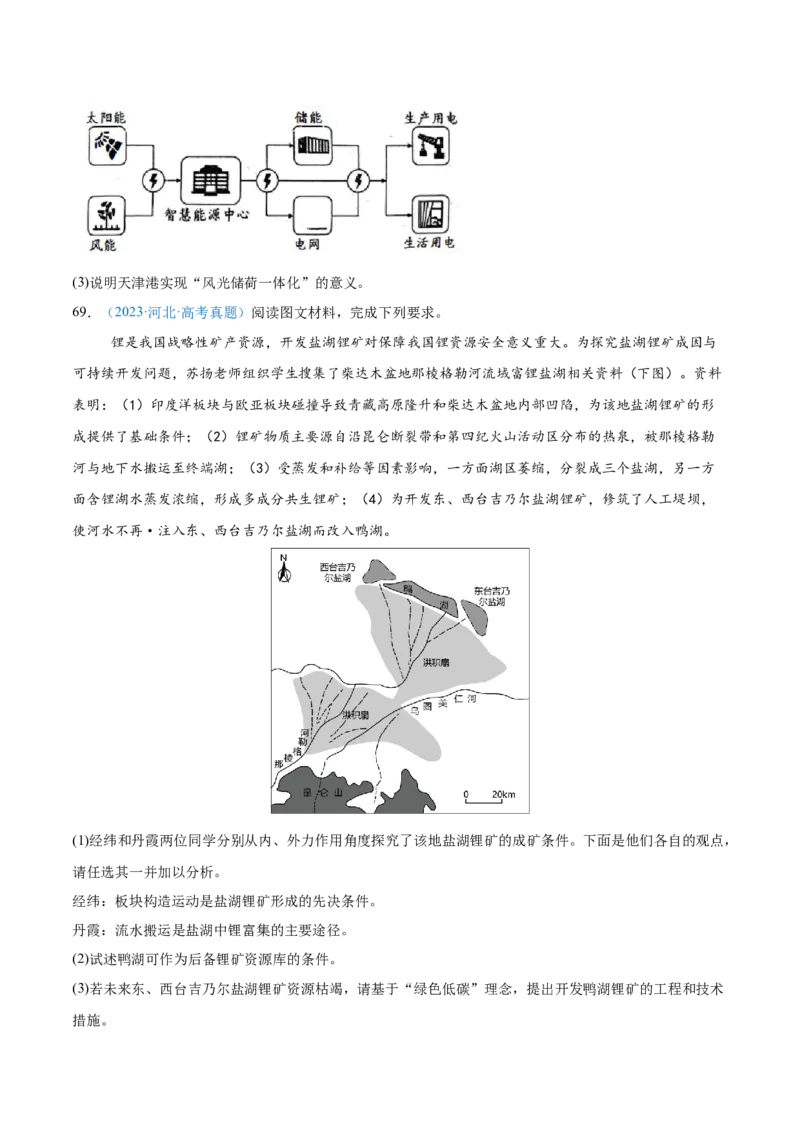 专题13资源、环境和国家安全原卷版_2025年新高考资料_二轮复习_01高考语文等多个文件_2025年高三地理高考二轮复习专项提升_真题演练