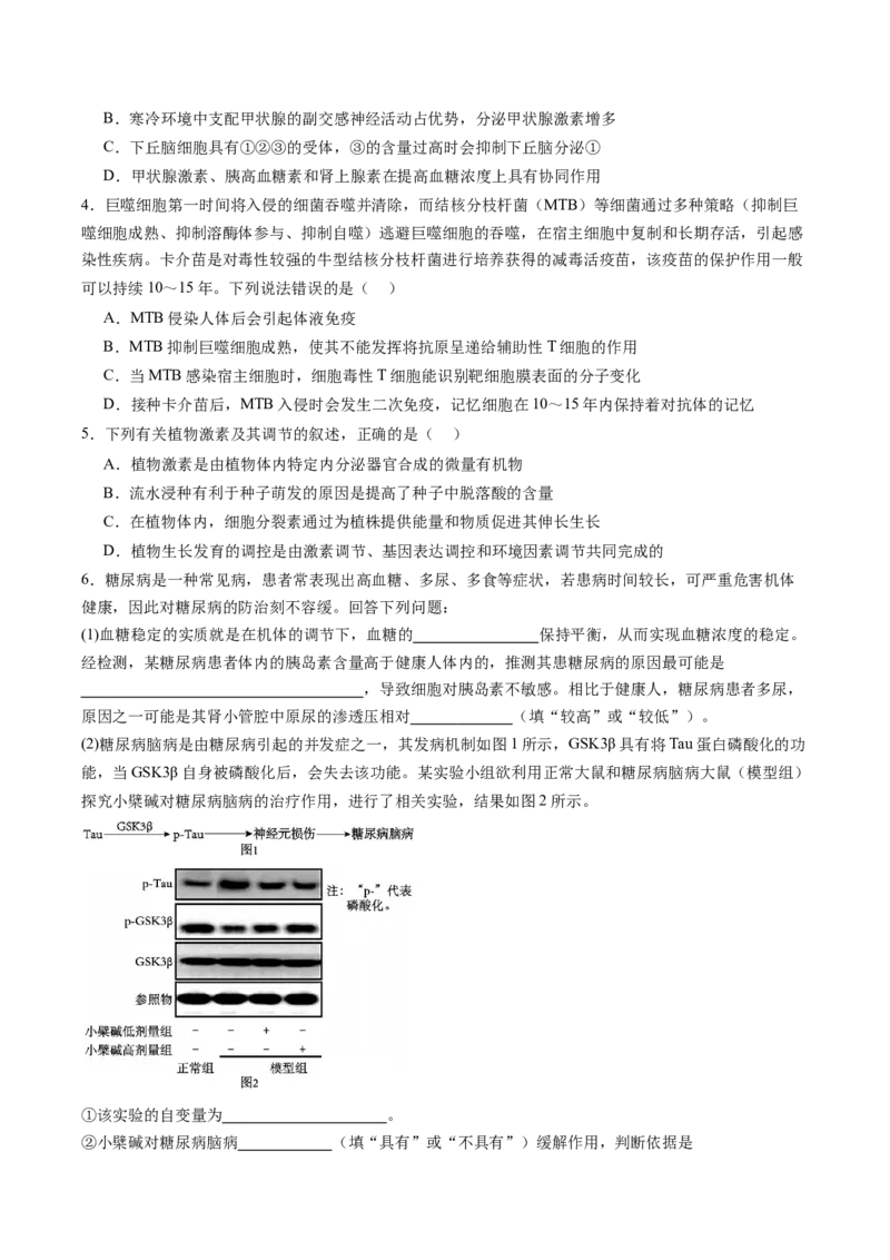 生物-2024年高考终极押题猜想（原卷版）_2024年新高考资料_5.2024三轮冲刺_生物-2024年高考终极押题猜想