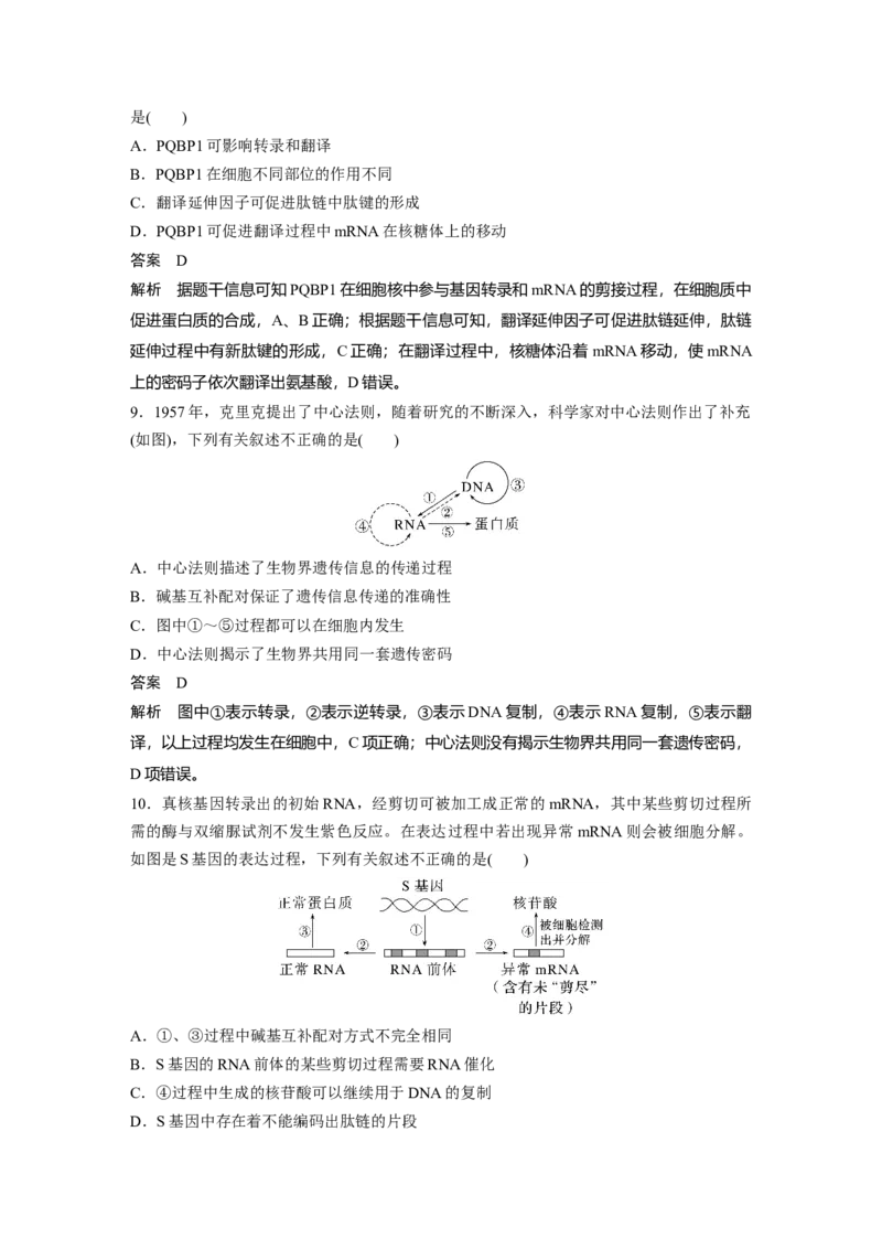 2023年高考生物一轮复习（新人教新高考）第6单元第4课时　基因的表达_新高考复习资料_2023年新高考复习资料_一轮复习_2023年新高考大一轮复习讲义