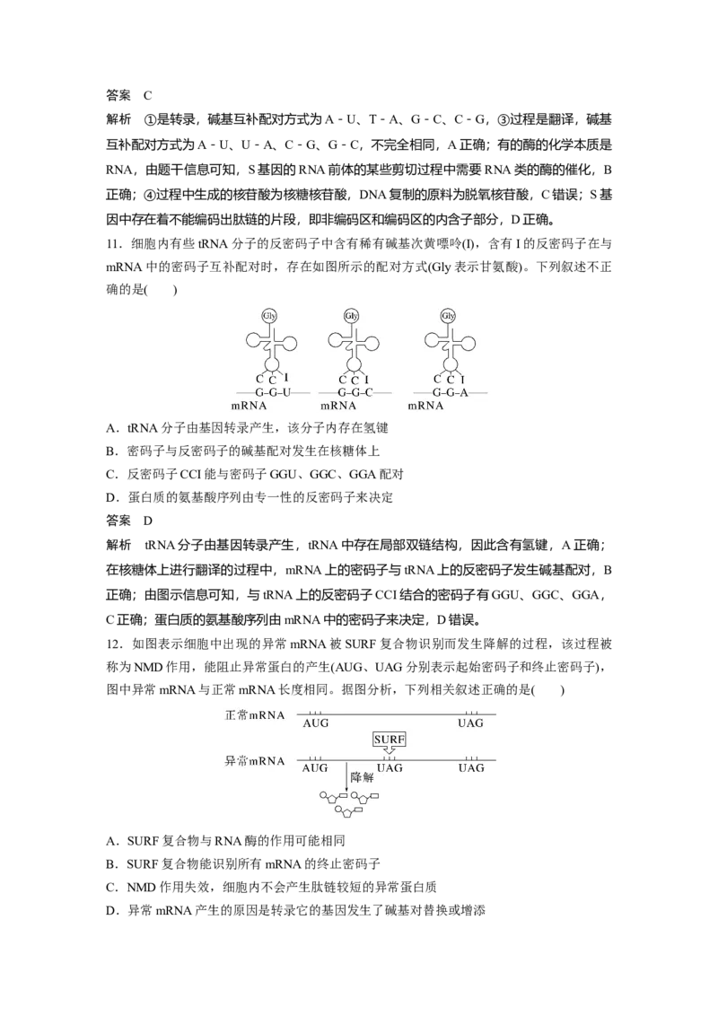 2023年高考生物一轮复习（新人教新高考）第6单元第4课时　基因的表达_新高考复习资料_2023年新高考复习资料_一轮复习_2023年新高考大一轮复习讲义