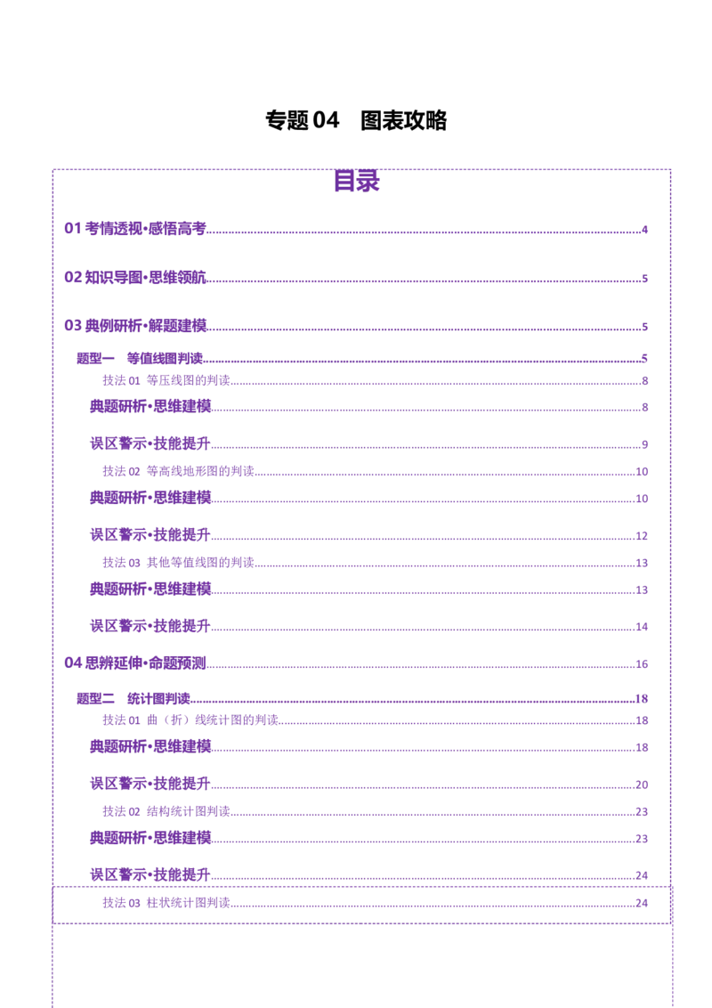 专题04图表攻略（讲义）（原卷版）_2025年新高考资料_二轮复习_01高考语文等多个文件_2025年高三地理高考二轮复习专项提升_二轮讲义