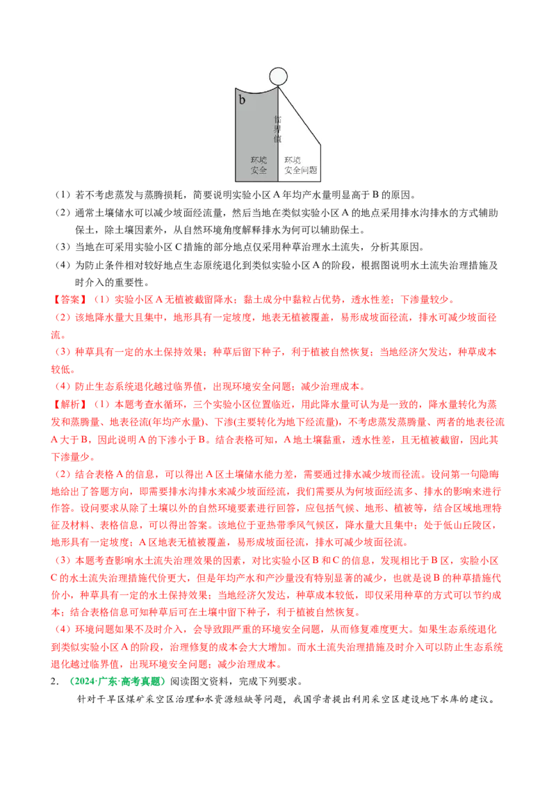 专题17水循环及陆地水体关系问题的描述（解析版）_2025年新高考资料_二轮复习_01高考语文等多个文件_2025年高三地理高考二轮复习专项提升_题型专练