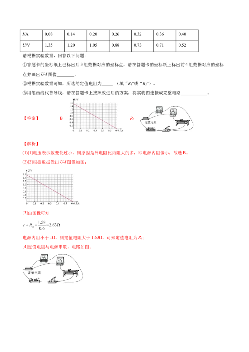 9.5实验十一：测定电源的电动势和内电阻（练）--2023年高考物理一轮复习讲练测（全国通用）（解析版）_04高考物理_通用版（老高考）复习资料_2023年复习资料_一轮复习