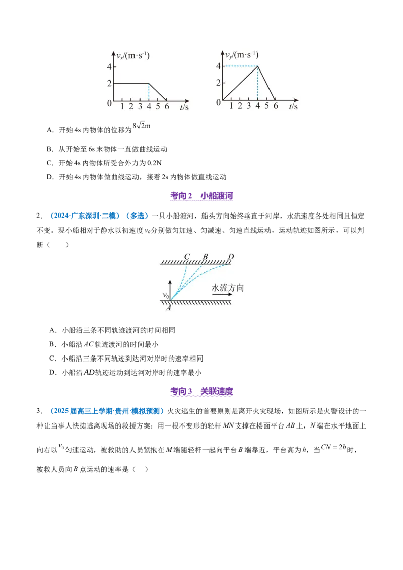 专题03力与曲线运动（讲义）（原卷版）_04高考物理_2025年新高考资料_二轮复习_上好课2025年高考物理二轮复习讲练测（新高考通用）3381829