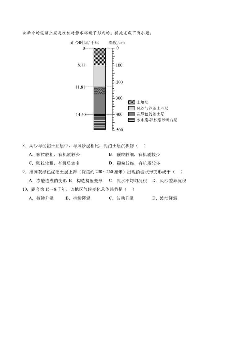 专题05地质地貌（讲义）（原卷版）_2025年新高考资料_二轮复习_01高考语文等多个文件_2025年高三地理高考二轮复习专项提升_二轮讲义