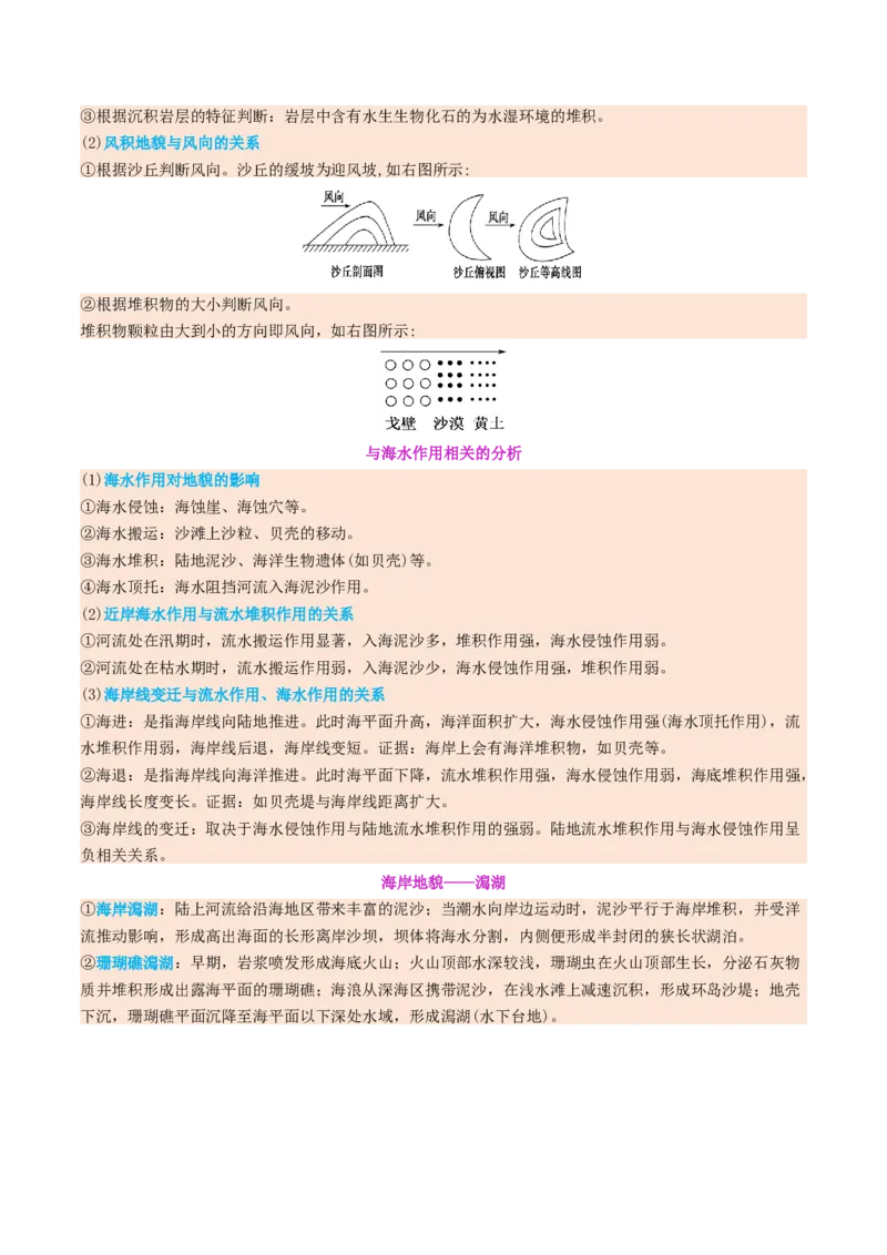 专题05地质地貌（讲义）（原卷版）_2025年新高考资料_二轮复习_01高考语文等多个文件_2025年高三地理高考二轮复习专项提升_二轮讲义