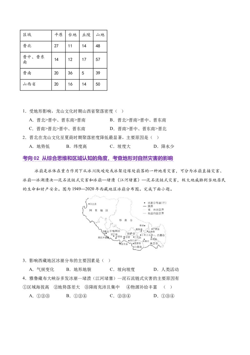 专题05地质地貌（讲义）（原卷版）_2025年新高考资料_二轮复习_01高考语文等多个文件_2025年高三地理高考二轮复习专项提升_二轮讲义