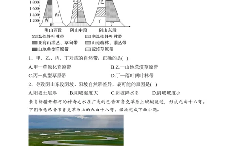 2025届高考地理一轮复习专题训练：从圈层作用看地貌与土壤（解析版）_2025年新高考资料_专项练习_2025届高考地理一轮复习专题训练