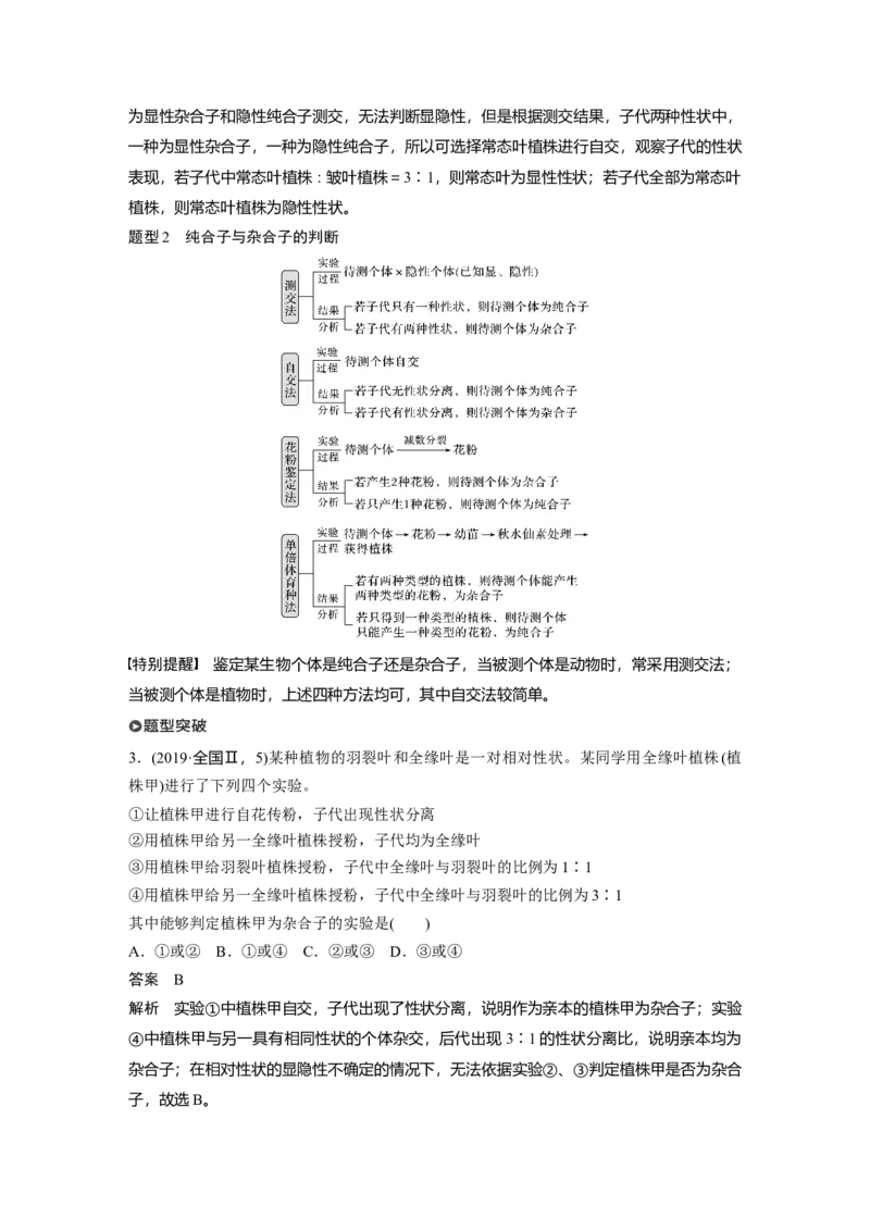 2022年高考生物一轮复习第5单元第14讲　基因的分离定律_新高考复习资料_2022年新高考复习资料_2022年一轮复习最新版_1.2022年高考生物一轮复习全国通用版