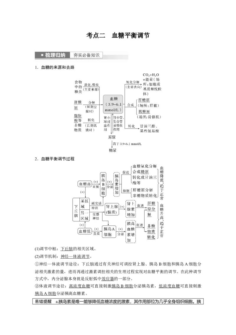 2023年高考生物一轮复习（新人教新高考）第8单元第4课时　激素与内分泌系统、激素调节的过程_新高考复习资料_2023年新高考复习资料_一轮复习_2023年新高考大一轮复习讲义