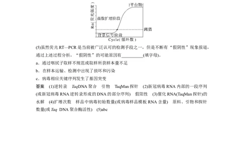 2023年高考生物一轮复习（新人教新高考）第10单元解惑练4　新冠病毒的检测_新高考复习资料_2023年新高考复习资料_一轮复习_2023年新高考大一轮复习讲义