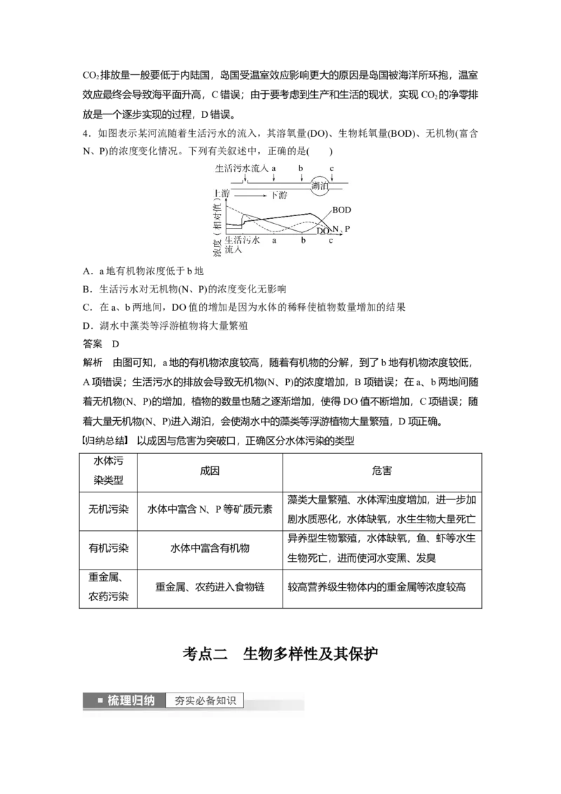 2023年高考生物一轮复习（新人教新高考）第9单元第9课时　人与环境_新高考复习资料_2023年新高考复习资料_一轮复习_2023年新高考大一轮复习讲义