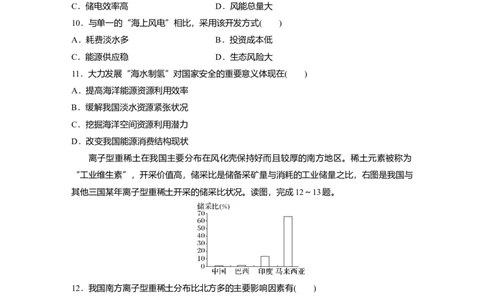 2025届高中地理一轮复习：单元检测十二　资源安全与国家安全（含解析）_2025年新高考资料_一轮复习_2025届高中地理一轮复习单元+模块+综合检测（含解析）